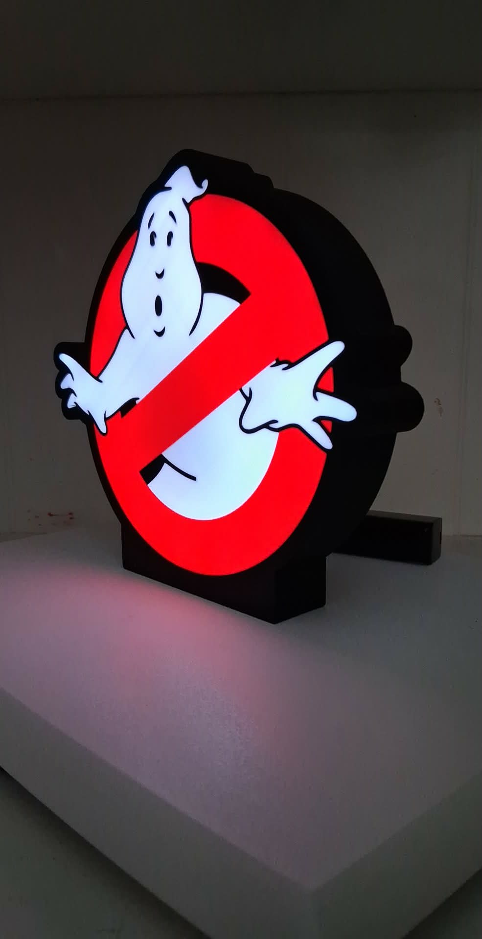 Ghostbusters Logo LED light box – custom 3D printed – Lit Layer Creations